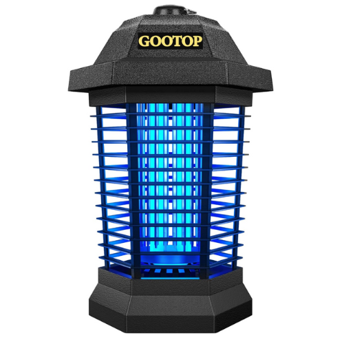 a black and blue bug zapper