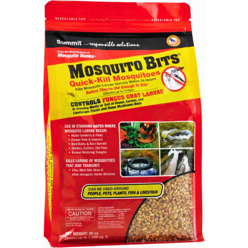 bag of granules that says mosquito bits