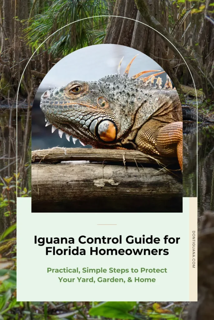 cover of paid guide for iguana control florida homeowners