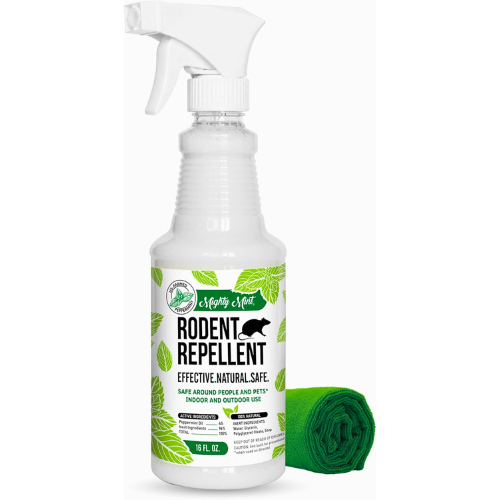 spray bottle of rodent repellent