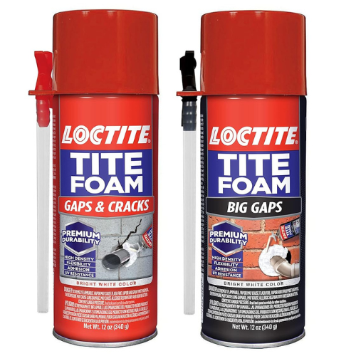 two cans of tite foam sealants