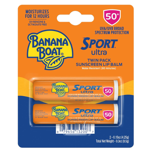 double pack of SPF lip balm tube Banana Boat