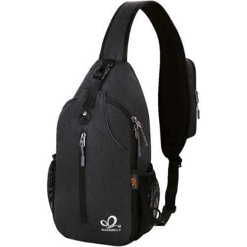 Sling backpack worn across chest for comfortable carrying of gear and supplies outdoors