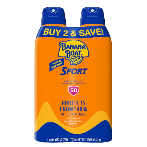 dual pack of Banana Boat Sunscreen Spray sealed