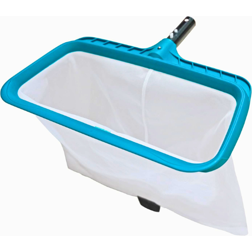 Blue pool net with white mesh