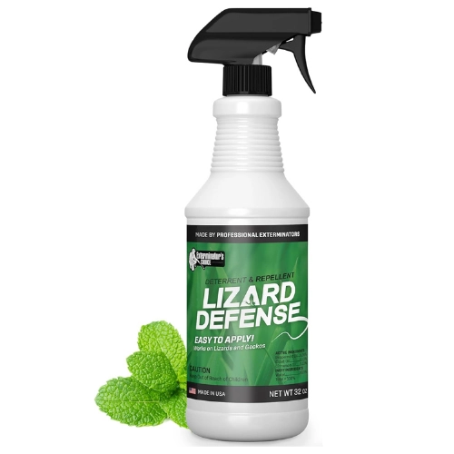 Peppermint oil spray repellent for iguanas and lizards near pools