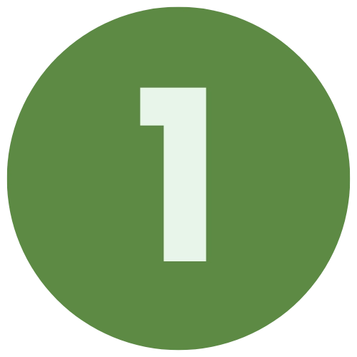 green number 1 in green circle