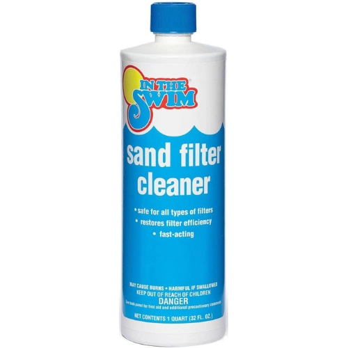 Concentrated sand filter cleaner for pools contaminated by debris